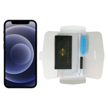 IDOL 1991 UV TEMPERED GLASS IPHONE 12 MINI 5.4in 9H 0.20mm 10D SEMI WITH GLUE-TOOL FULL COVER TRANSPARENT