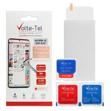 VOLTE-TEL TEMPERED GLASS ALCATEL 1S 2021 6.52in 9H 0.30mm 2.5D FULL GLUE