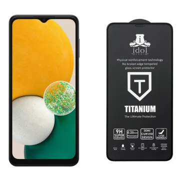 IDOL 1991 TITANIUM TEMPERED GLASS SAMSUNG A13 5G A136 6.5in 9H 0.25mm SEMI CURVED FULL GLUE BLACK