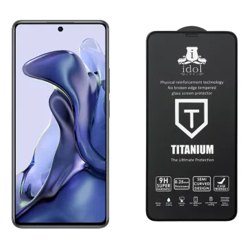 IDOL 1991 TITANIUM TEMPERED GLASS XIAOMI 11T/11T PRO 6,67in 9H 0.25mm SEMI CURVED FULL GLUE BLACK