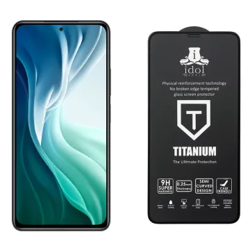 IDOL 1991 TITANIUM TEMPERED GLASS XIAOMI MI 11i 6,67in 9H 0.25mm SEMI CURVED FULL GLUE BLACK