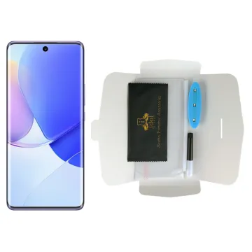 IDOL 1991 UV TEMPERED GLASS HUAWEI NOVA 9 6.57in 9H 0.20mm 10D SEMI WITH GLUE-TOOL FINGER UNLOCK FULL COVER TRANSPARENT