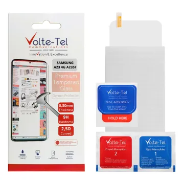 VOLTE-TEL TEMPERED GLASS SAMSUNG A23 4G A235/A23 5G A236 6.6in 9H 0.30mm 2.5D FULL GLUE
