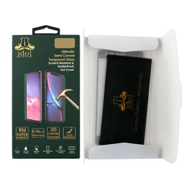 IDOL 1991 GLAMOUR TEMPERED GLASS VIVO X90 PRO 5G 6.78in 9H 0.30mm FULL COVER 3D FULL GLUE FINGER UNLOCK BLACK+SQUEEZY CARD