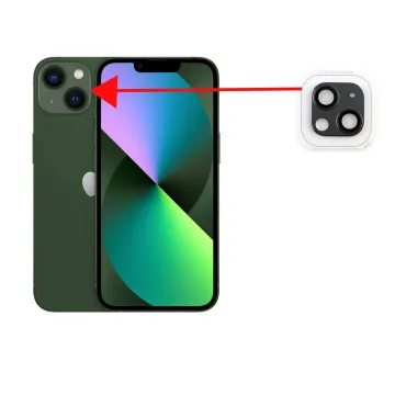 VOLTE-TEL CAMERA GLASS COVER IPHONE 13 MINI 5.4in/IPHONE 13 6.1in 9H 0.30MM 3D ALUMINIUM-ELECTROPLATING FRAME GREEN