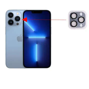 VOLTE-TEL CAMERA GLASS COVER IPHONE 13 PRO 6.1in/IPHONE 13 PRO MAX 6.7in 9H 0.30MM 3D ALUMINIUM-ELECTROPLATING FRAME BLUE