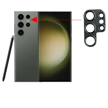 VOLTE-TEL CAMERA GLASS COVER SAMSUNG S23 ULTRA 5G S918 6.8in 9H 0.30MM 3D ALUMINIUM-ELECTROPLATING FRAME GREY