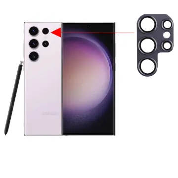 VOLTE-TEL CAMERA GLASS COVER SAMSUNG S23 ULTRA 5G S918 6.8in 9H 0.30MM 3D ALUMINIUM-ELECTROPLATING FRAME PURPLE