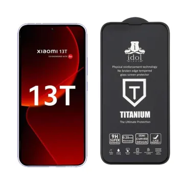 IDOL 1991 TITANIUM TEMPERED GLASS XIAOMI 13T PRO 6.67in 9H 0.25mm SEMI CURVED FULL GLUE BLACK
