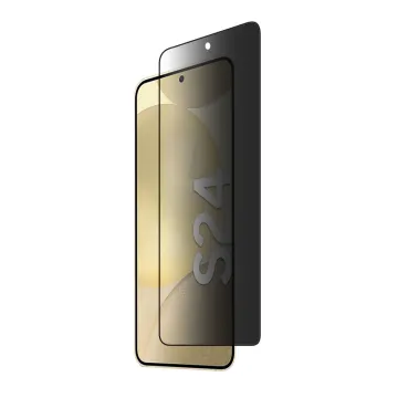 IDOL 1991 PRIVACY ANTISPY TEMPERED GLASS SAMSUNG S24 5G 6.2in 9H 0.25mm 3D SEMI CURVED EDGE GLUE FINGER UNLOCK BLACK