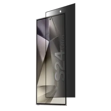 IDOL 1991 PRIVACY ANTISPY TEMPERED GLASS SAMSUNG S24 ULTRA 5G 6.8in 9H 0.25mm 3D SEMI CURVED EDGE GLUE FINGER UNLOCK BLACK