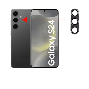 VOLTE-TEL CAMERA GLASS COVER SAMSUNG S24 5G 6.2in 9H 0.30MM 3D ALUMINIUM-ELECTROPLATING FRAME GREY
