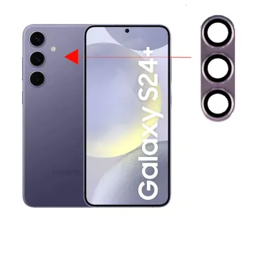 VOLTE-TEL CAMERA GLASS COVER SAMSUNG S24 PLUS 5G S926 6.7in 9H 0.30MM 3D ALUMINIUM-ELECTROPLATING FRAME PURPLE