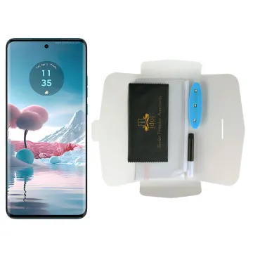 IDOL 1991 UV TEMPERED GLASS MOTOROLA EDGE 40 NEO 5G 6.55in 9H 0.20mm 10D SEMI WITH GLUE-TOOL FINGER UNLOCK FULL COVER TRANSPAREN
