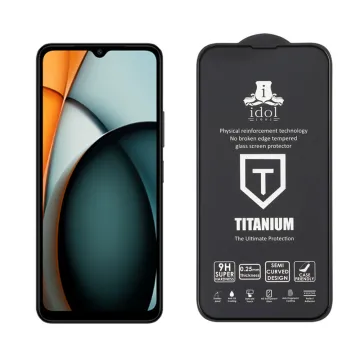 IDOL 1991 TITANIUM TEMPERED GLASS XIAOMI REDMI A3 4G/A3X 4G 6.71in 9H 0.25mm SEMI CURVED FULL GLUE BLACK
