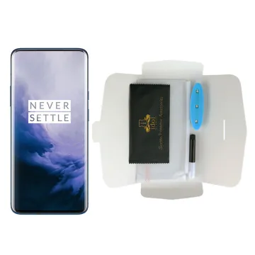 IDOL 1991 UV TEMPERED GLASS ONEPLUS 7 PRO 6.67in 9H 0.20mm 10D SEMI WITH GLUE-TOOL FINGER UNLOCK FULL COVER TRANSPARENT