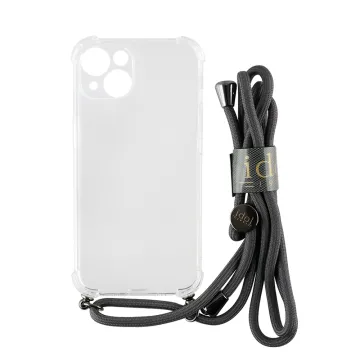 IDOL 1991 ANTISHOCK AIR TPU ΘΗΚΗ IPHONE 13 6.1in WITH STRAP FULL CAMERA PROTECTION ΔΙΑΦΑΝΗ