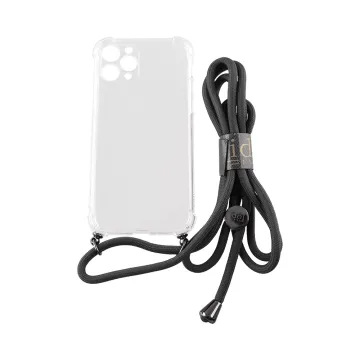 IDOL 1991 ANTISHOCK AIR TPU ΘΗΚΗ IPHONE 11 PRO MAX 6.5in WITH STRAP FULL CAMERA PROTECTION ΔΙΑΦΑΝΗ