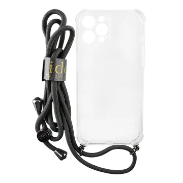 IDOL 1991 ANTISHOCK AIR TPU ΘΗΚΗ IPHONE 12 PRO MAX 6.7in WITH STRAP FULL CAMERA PROTECTION ΔΙΑΦΑΝΗ