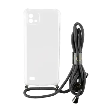 IDOL 1991 ANTISHOCK AIR TPU ΘΗΚΗ REALME C11 2021 6.52in WITH STRAP FULL CAMERA PROTECTION ΔΙΑΦΑΝΗ