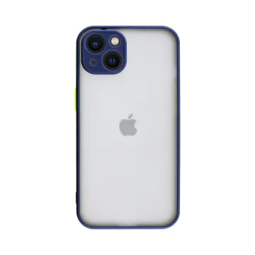 LIME HARDSHELL FUSION ΘΗΚΗ IPHONE 13 6.1in FULL CAMERA PROTECTION BLUE WITH YELLOW KEYS