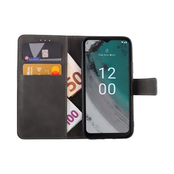 LIME ESSENTIAL ΘΗΚΗ NOKIA C32 6.5in MAGNET BOOK STAND CLIP GREY