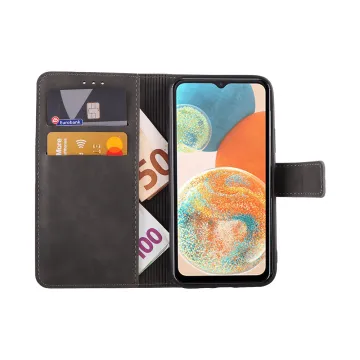 LIME ESSENTIAL ΘΗΚΗ SAMSUNG A23 4G A235/A23 5G A236 6.6in MAGNET BOOK STAND CLIP GREY