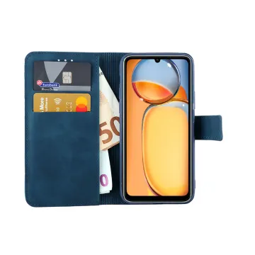 LIME ESSENTIAL ΘΗΚΗ XIAOMI REDMI 13C 4G/5G 6.74in MAGNET BOOK STAND CLIP DARK BLUE
