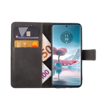 LIME ESSENTIAL ΘΗΚΗ MOTOROLA MOTO EDGE 40 NEO 5G 6.55in MAGNET BOOK STAND CLIP GREY