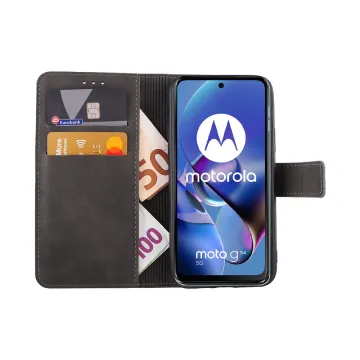 LIME ESSENTIAL ΘΗΚΗ MOTOROLA MOTO G54 5G/MOTO G54 POWER 6.5in MAGNET BOOK STAND CLIP GREY