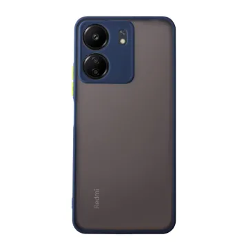LIME HARDSHELL FUSION ΘΗΚΗ XIAOMI POCO C65 6.74in FULL CAMERA PROTECTION BLUE WITH YELLOW KEYS