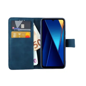 LIME ESSENTIAL ΘΗΚΗ XIAOMI POCO C65/ POCO M6 5G 6.74in MAGNET BOOK STAND CLIP DARK BLUE