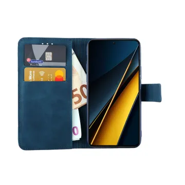 LIME ESSENTIAL ΘΗΚΗ XIAOMI POCO X6 PRO 5G 6.67in MAGNET BOOK STAND CLIP DARK BLUE