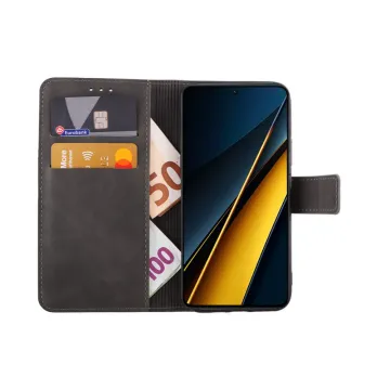 LIME ESSENTIAL ΘΗΚΗ XIAOMI POCO X6 PRO 5G 6.67in MAGNET BOOK STAND CLIP GREY