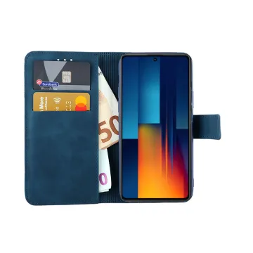 LIME ESSENTIAL ΘΗΚΗ XIAOMI POCO M6 PRO 4G 6.67in MAGNET BOOK STAND CLIP DARK BLUE
