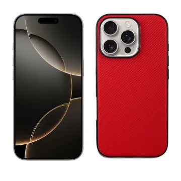 VOLTE-TEL CARBON LIFT ΘΗΚΗ IPHONE 16 PRO 6.3in CAMERA GUARD PROTECTION RED