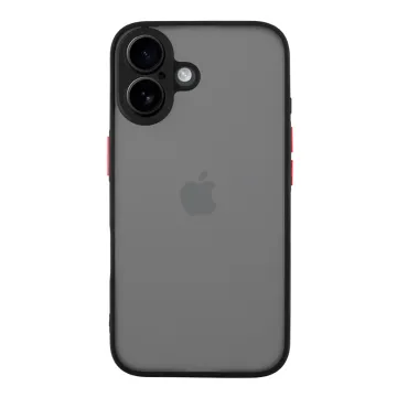 LIME HARDSHELL FUSION ΘΗΚΗ IPHONE 16 6.1in FULL CAMERA PROTECTION BLACK WITH RED KEYS