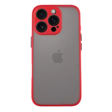 LIME HARDSHELL FUSION ΘΗΚΗ IPHONE 16 PRO 6.3in FULL CAMERA PROTECTION RED WITH BLACK KEYS