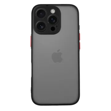 LIME HARDSHELL FUSION ΘΗΚΗ IPHONE 16 PRO MAX 6.9in FULL CAMERA PROTECTION BLACK WITH RED KEYS