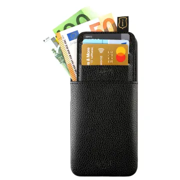 IDOL 1991 ANTI-RFID LEATHER SMART WALLET ΘΗΚΗ IPHONE 16 PRO 6.3in CAMERA GUARD BLACK