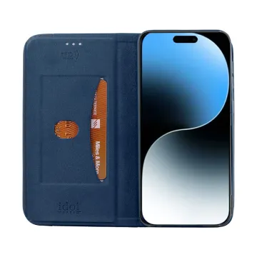 IDOL 1991 ELITE ΘΗΚΗ IPHONE 16 6.1in ANTI-RFID BOOK STAND BLUE