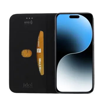 IDOL 1991 ELITE ΘΗΚΗ IPHONE 16 PRO 6.3in ANTI-RFID BOOK STAND BLACK