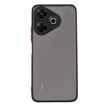 LIME HARDSHELL FUSION ΘΗΚΗ XIAOMI REDMI 13/ POCO M6 4G 6,79in FULL CAMERA PROTECTION BLACK WITH RED KEYS