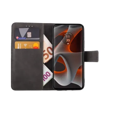 LIME ESSENTIAL ΘΗΚΗ MOTOROLA MOTO EDGE 50 PRO XT2403-2 6.7in MAGNET BOOK STAND CLIP GREY