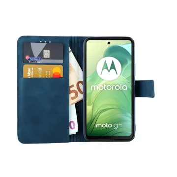 LIME ESSENTIAL ΘΗΚΗ MOTOROLA MOTO G04/MOTO G24/MOTO G04s 6.56in MAGNET BOOK STAND CLIP DARK BLUE