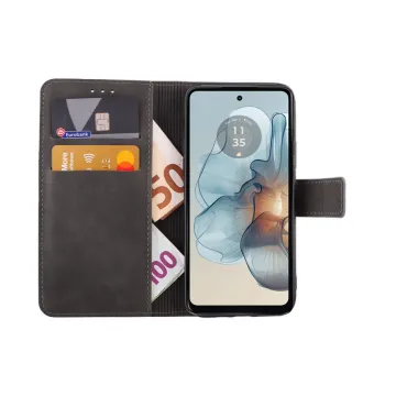LIME ESSENTIAL ΘΗΚΗ MOTOROLA MOTO G24 POWER XT2425-4 6.56in MAGNET BOOK STAND CLIP GREY