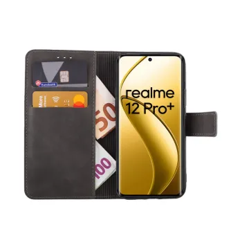 LIME ESSENTIAL ΘΗΚΗ REALME 12 PRO 5G/REALME 12 PRO PLUS 5G 6.7in MAGNET BOOK STAND CLIP GREY