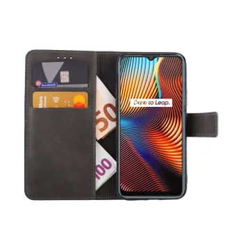 LIME ESSENTIAL ΘΗΚΗ REALME 7i GLOBAL VERSION 6.5in MAGNET BOOK STAND CLIP GREY