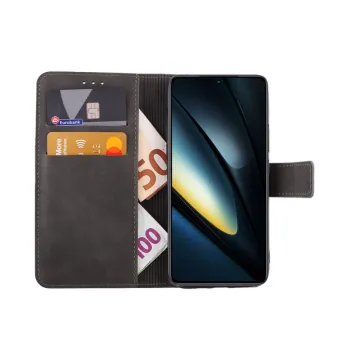 LIME ESSENTIAL ΘΗΚΗ XIAOMI POCO F6 5G 6.67in MAGNET BOOK STAND CLIP GREY