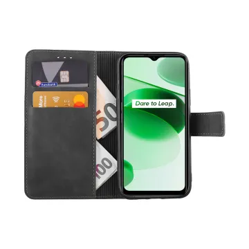 LIME ESSENTIAL ΘΗΚΗ REALME C35 6.6in MAGNET BOOK STAND CLIP GREY